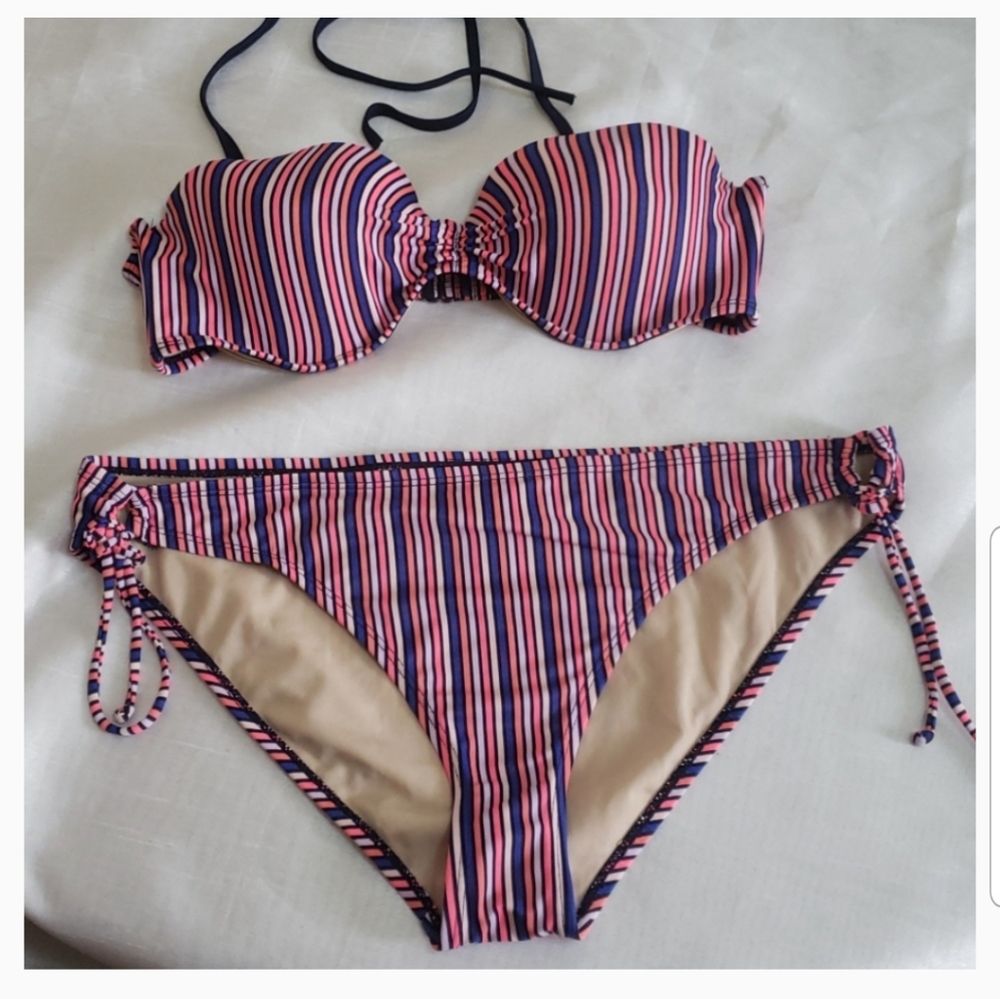 Gap striped two piece bikini set
